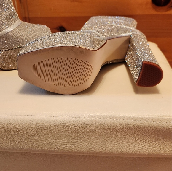 Silver Rhinestone Booties - Picture 3 of 5